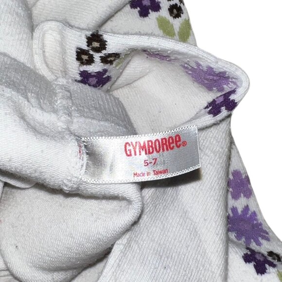 Girls Gymboree S-7 Horse & Floral Print White Tights Used - Picture 5 of 5